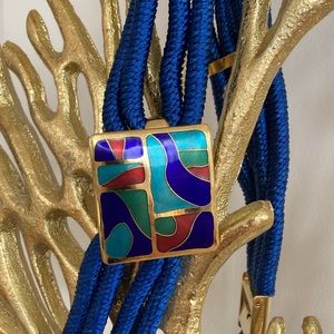 Vintage Signed Enamel Belt